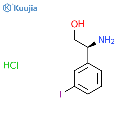 (2S)-2-amino-2-(3-iodophenyl)ethan-1-ol hydrochloride structure