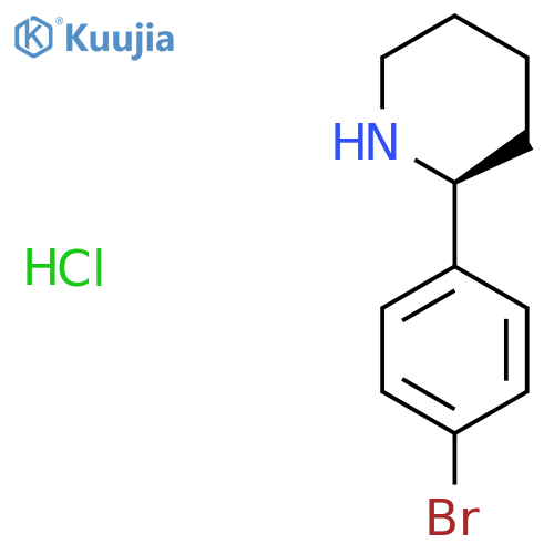(S)-2-(4-Bromophenyl)piperidine hydrochloride structure