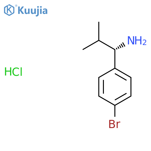 (1S)-1-(4-Bromophenyl)-2-methylpropan-1-amine;hydrochloride structure