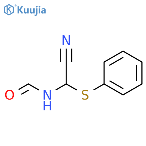 Formamide, N-[cyano(phenylthio)methyl]- structure