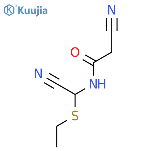 Acetamide, 2-cyano-N-[cyano(ethylthio)methyl]- structure