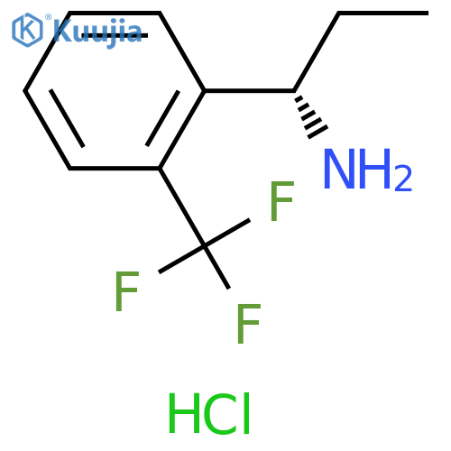 (S)-1-(2-(trifluoromethyl)phenyl)propan-1-amine hydrochloride structure