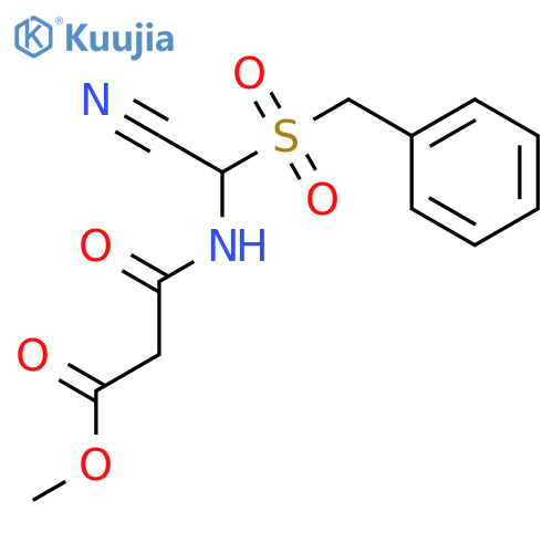 Propanoic acid, 3-[[cyano[(phenylmethyl)sulfonyl]methyl]amino]-3-oxo-,methyl ester structure