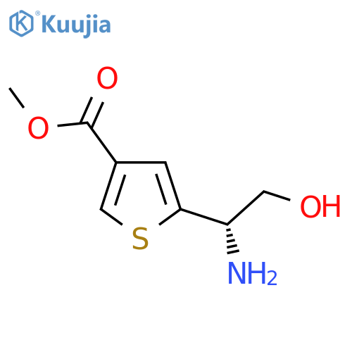 methyl 5-(1S)-1-amino-2-hydroxyethylthiophene-3-carboxylate structure
