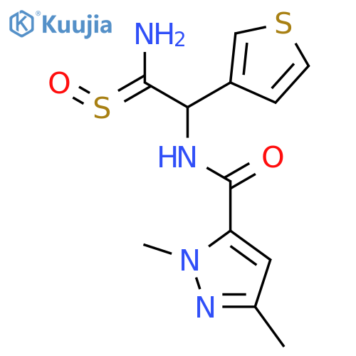 1H-Pyrazole-5-carboxamide,N-[2-amino-2-sulfinyl-1-(3-thienyl)ethyl]-1,3-dimethyl- structure
