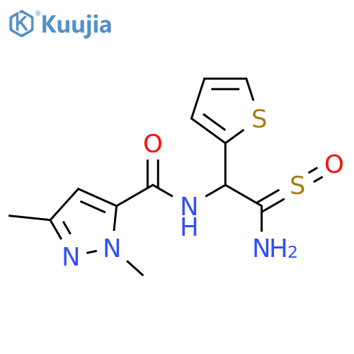 1H-Pyrazole-5-carboxamide,N-[2-amino-2-sulfinyl-1-(2-thienyl)ethyl]-1,3-dimethyl- structure