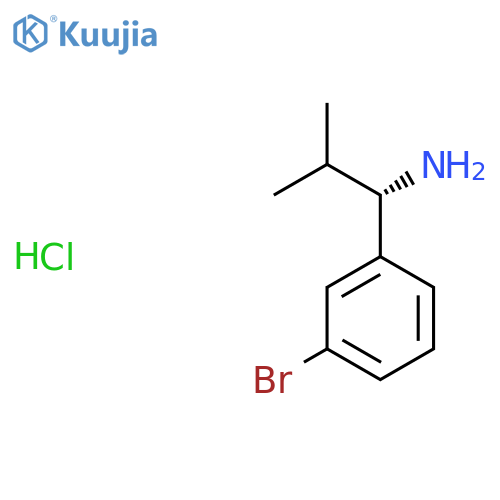 (S)-1-(3-Bromophenyl)-2-methylpropan-1-amine hydrochloride structure