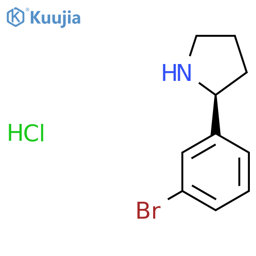 (S)-2-(3-Bromophenyl)pyrrolidine hydrochloride structure