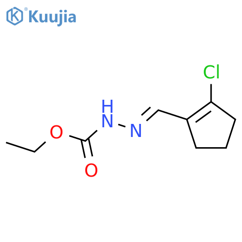Hydrazinecarboxylic acid, [(2-chloro-1-cyclopenten-1-yl)methylene]-,ethyl ester structure