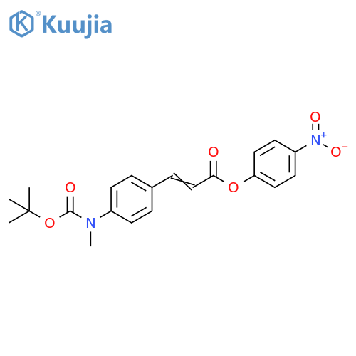 2-Propenoic acid,3-[4-[[(1,1-dimethylethoxy)carbonyl]methylamino]phenyl]-, 4-nitrophenylester structure