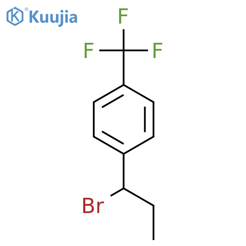 Benzene, 1-(1-bromopropyl)-4-(trifluoromethyl)- structure