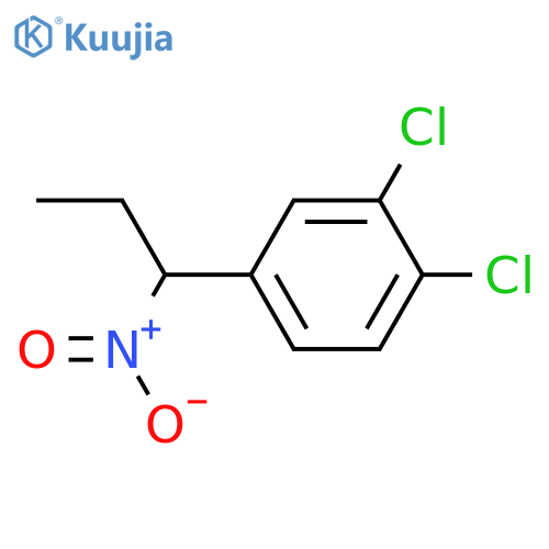 Benzene, 1,2-dichloro-4-(1-nitropropyl)- structure