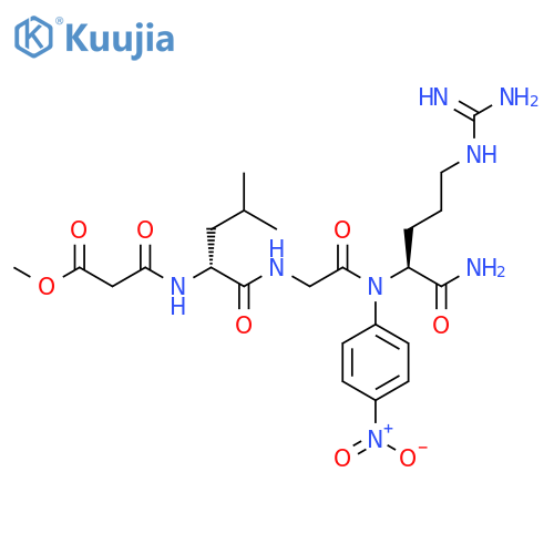 L-Argininamide,N-(3-methoxy-1,3-dioxopropyl)-D-leucylglycyl-N-(4-nitrophenyl)- structure