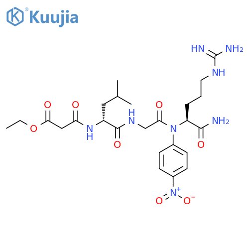 L-Argininamide,N-(3-ethoxy-1,3-dioxopropyl)-D-leucylglycyl-N-(4-nitrophenyl)- structure
