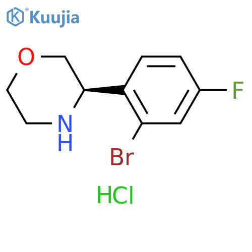 (R)-3-(2-bromo-4-fluorophenyl)morpholine hydrochloride structure