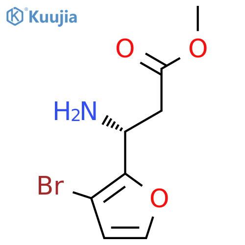methyl (3R)-3-amino-3-(3-bromofuran-2-yl)propanoate structure