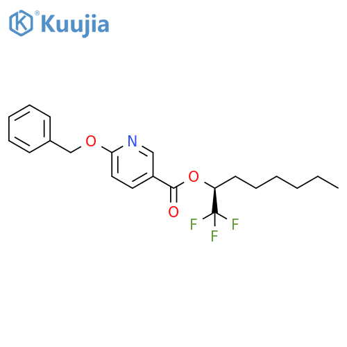3-Pyridinecarboxylic acid, 6-(phenylmethoxy)-, 1-(trifluoromethyl)heptyl ester, (S)- (9CI) structure