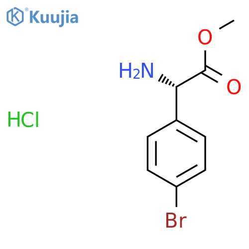 Methyl (2S)-2-amino-2-(4-bromophenyl)acetate;hydrochloride structure