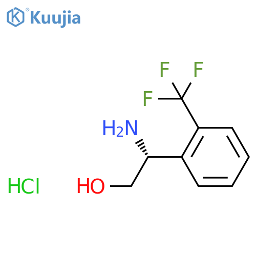 (R)-2-Amino-2-(2-(trifluoromethyl)phenyl)ethan-1-ol hydrochloride structure