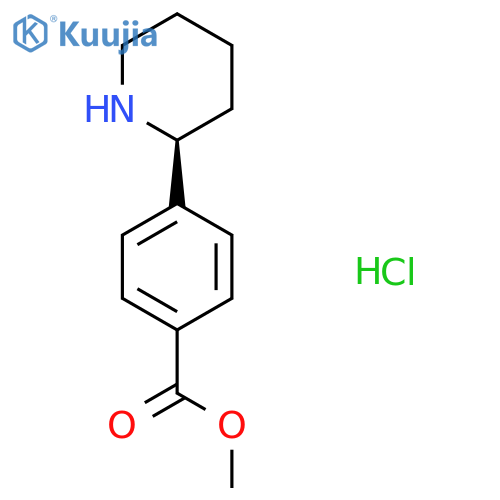 (S)-Methyl 4-(piperidin-2-yl)benzoate hydrochloride structure