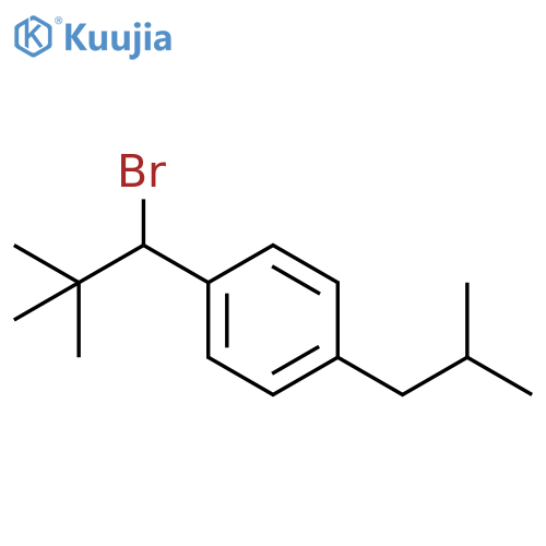 Benzene, 1-(1-bromo-2,2-dimethylpropyl)-4-(2-methylpropyl)- structure