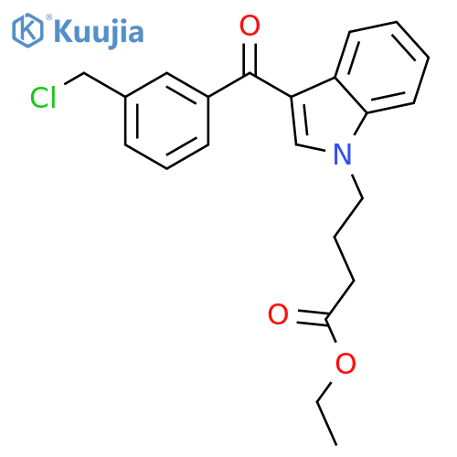 1H-Indole-1-butanoic acid, 3-[3-(chloromethyl)benzoyl]-, ethyl ester structure