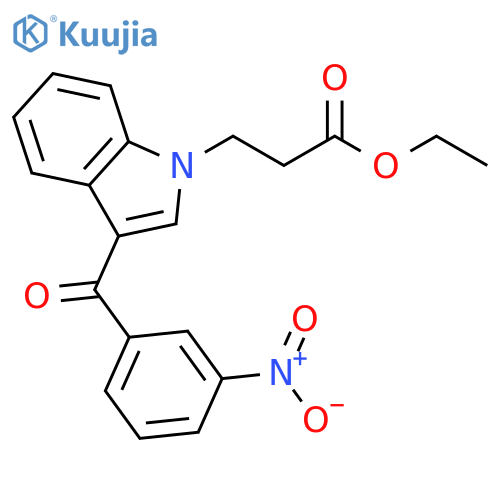 1H-Indole-1-propanoic acid, 3-(3-nitrobenzoyl)-, ethyl ester structure