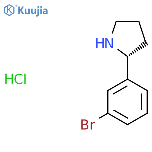(R)-2-(3-Bromophenyl)pyrrolidine hydrochloride structure