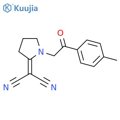 Propanedinitrile, [1-[2-(4-methylphenyl)-2-oxoethyl]-2-pyrrolidinylidene]- structure
