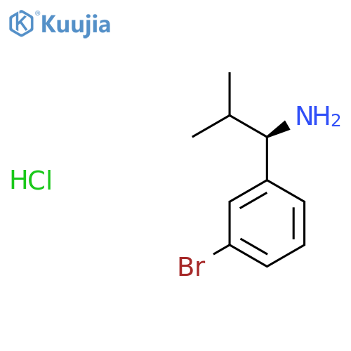 (1R)-1-(3-Bromophenyl)-2-methylpropan-1-amine;hydrochloride structure