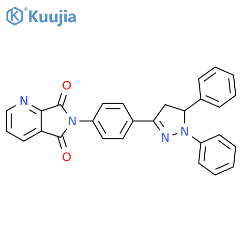5H-Pyrrolo[3,4-b]pyridine-5,7(6H)-dione,6-[4-(4,5-dihydro-1,5-diphenyl-1H-pyrazol-3-yl)phenyl]- structure