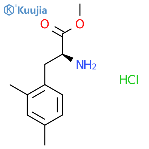 Methyl (2S)-2-amino-3-(2,4-dimethylphenyl)propanoate;hydrochloride structure
