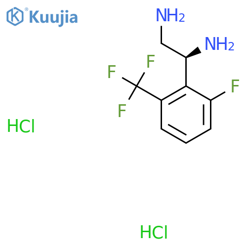 (1S)-1-[6-Fluoro-2-(trifluoromethyl)phenyl]ethane-1,2-diamine 2hcl structure