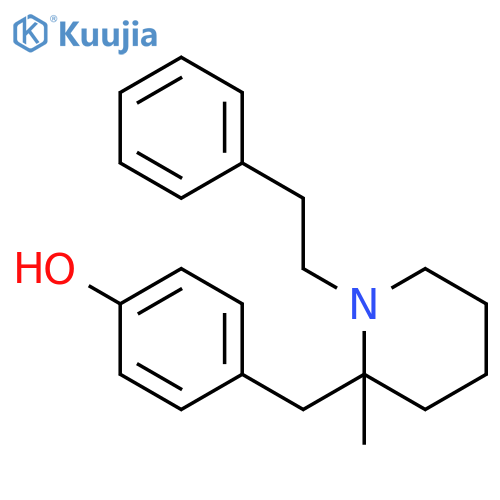 Phenol, 4-[[2-methyl-1-(2-phenylethyl)-2-piperidinyl]methyl]-, (±)- structure