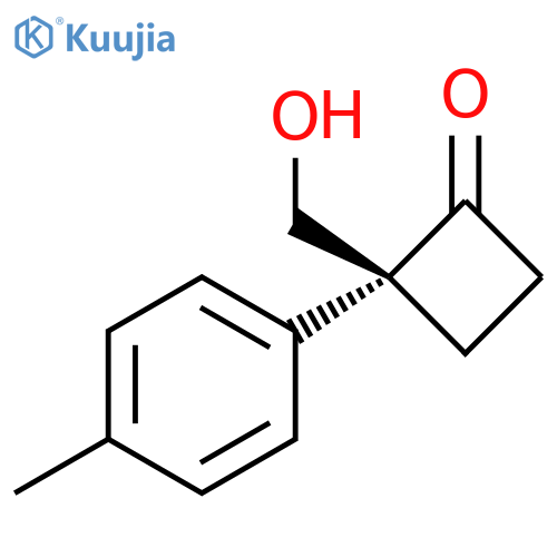 Cyclobutanone, 2-(hydroxymethyl)-2-(4-methylphenyl)-, (R)- structure
