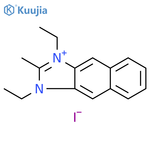 1H-Naphth[2,3-d]imidazolium, 1,3-diethyl-2-methyl-, iodide structure
