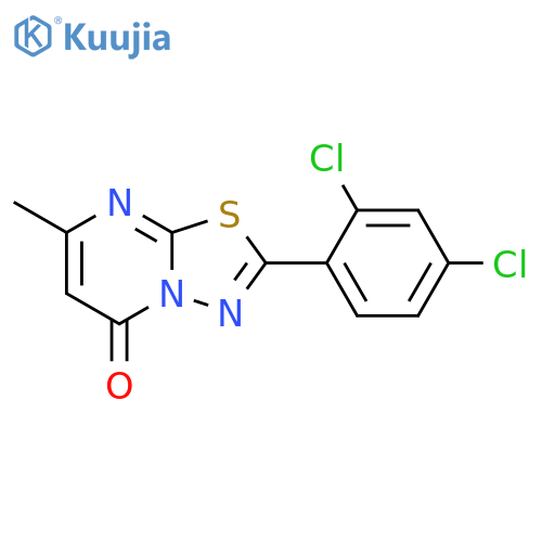 5H-1,3,4-Thiadiazolo[3,2-a]pyrimidin-5-one, 2-(2,4-dichlorophenyl)-7-methyl- structure
