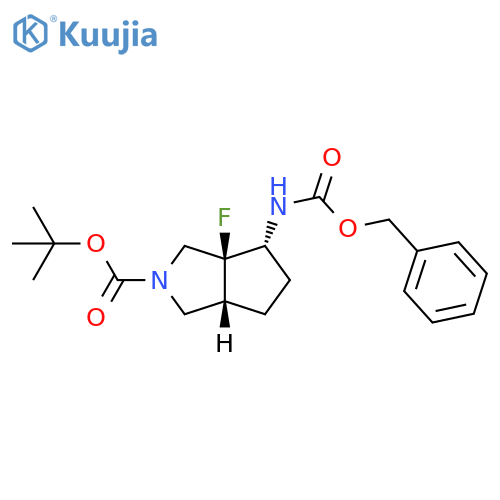 (3AS,4R,6AR)-TERT-BUTYL 4-(BENZYLOXYCARBONYLAMINO)-3A-FLUOROHEXAHYDROCYCLOPENTA[C]PYRROLE-2(1H)-CARBOXYLATE structure