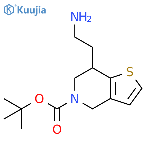 Tert-Butyl 7-(2-Aminoethyl)-6,7-Dihydrothieno[3,2-C]Pyridine-5(4H)-Carboxylate(WX141245) structure