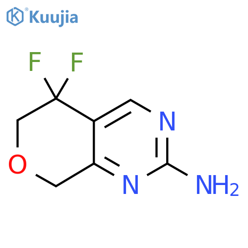 5,5-difluoro-6,8-dihydro-5H-pyrano[3,4-d]pyrimidin-2-amine structure