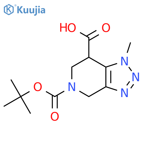 1-methyl-5-(2-methylpropan-2-yl)oxycarbonyl-6,7-dihydro-4H-triazolo4,5-cpyridine-7-carboxylic acid structure