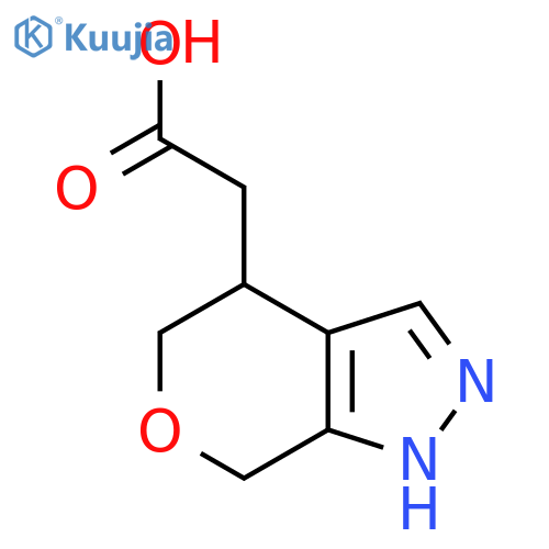 2-{2H,4H,5H,7H-pyrano[3,4-c]pyrazol-4-yl}acetic acid structure