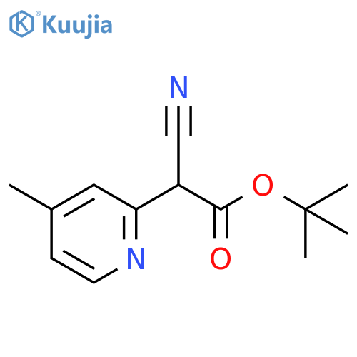 2-Pyridineacetic acid, α-cyano-4-methyl-, 1,1-dimethylethyl ester structure