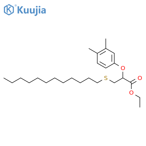 Propanoic acid, 2-(3,4-dimethylphenoxy)-3-(dodecylthio)-, ethyl ester structure