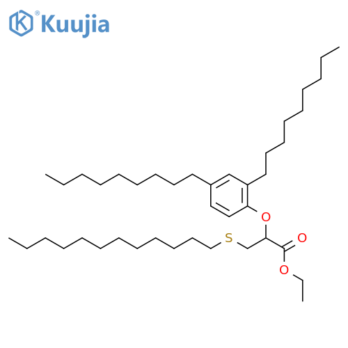 Propanoic acid, 2-(2,4-dinonylphenoxy)-3-(dodecylthio)-, ethyl ester structure