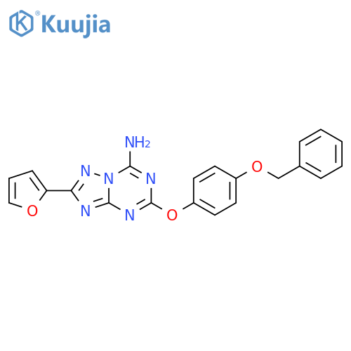 [1,2,4]Triazolo[1,5-a][1,3,5]triazin-7-amine,2-(2-furanyl)-5-[4-(phenylmethoxy)phenoxy]- structure
