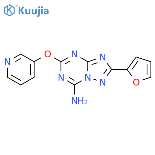 [1,2,4]Triazolo[1,5-a][1,3,5]triazin-7-amine,2-(2-furanyl)-5-(3-pyridinyloxy)- structure