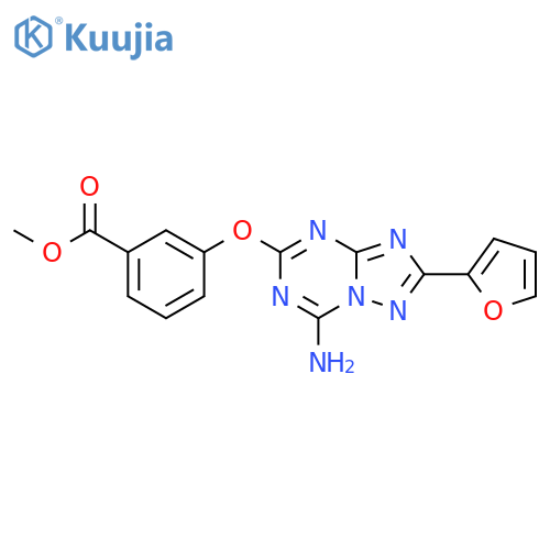 Benzoic acid,3-[[7-amino-2-(2-furanyl)[1,2,4]triazolo[1,5-a][1,3,5]triazin-5-yl]oxy]-,methyl ester structure