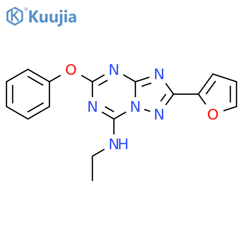 [1,2,4]Triazolo[1,5-a][1,3,5]triazin-7-amine,N-ethyl-2-(2-furanyl)-5-phenoxy- structure