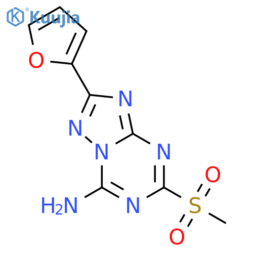 [1,2,4]Triazolo[1,5-a][1,3,5]triazin-7-amine,2-(2-furanyl)-5-(methylsulfonyl)- structure